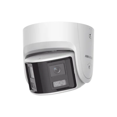 [FlexVu] [PROTECCIÓN ACTIVA] Turret IP Panorámica 4 Megapíxel / 2 Lentes 2.8 mm (180°) / Imagen a Color 24/7 (ColorVu) / PoE / WDR 130° / IP67 / ACUSENSE / Luz Estroboscópica y Alarma Audible / 30 mts Luz Blanca / Mic