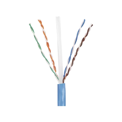 Bobina de Cable UTP 305 Metros (1000 Pies) de Cobre, PanNet, Azul, Categoría 5e (24 AWG), PVC (CM), de 4 Pares