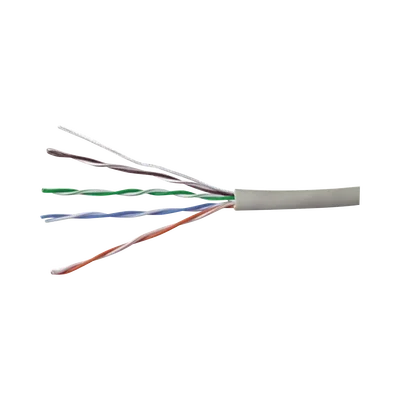 Bobina de Cable UTP 305 Metros (1000 Pies) de Cobre, PanNet, Gris, Categoría 5e (24 AWG), PVC (CM), de 4 Pares