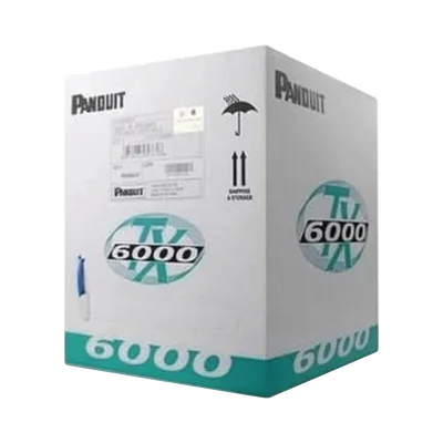 Bobina de Cable UTP 305 Metros (1000 Pies) de Cobre, TX6000™ PanNet, Reelex, Blanco, Categoría 6 Mejorado (23 AWG), PVC (CM), de 4 Pares
