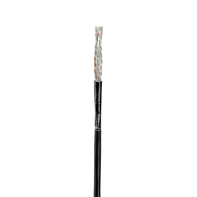 Bobina de Cable UTP de 4 Pares, Con Aislamiento de Fluoropolímero, Cat6A (23 AWG), Uso Interior/Exterior Para Entorno Ambiental de Altas Temperaturas (Hasta 125°C), CMP (Plenum), Color Negro, 305 Metros (1000 Pies)