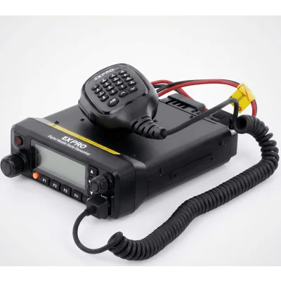 Radio Móvil DMR Doble Banda / VHF 136-174 MHz / UHF 400-480 MHz / 45W VHF / 35W UHF / 1000 Canales / Cifrado Digital / MIL-STD-810 / DTMF